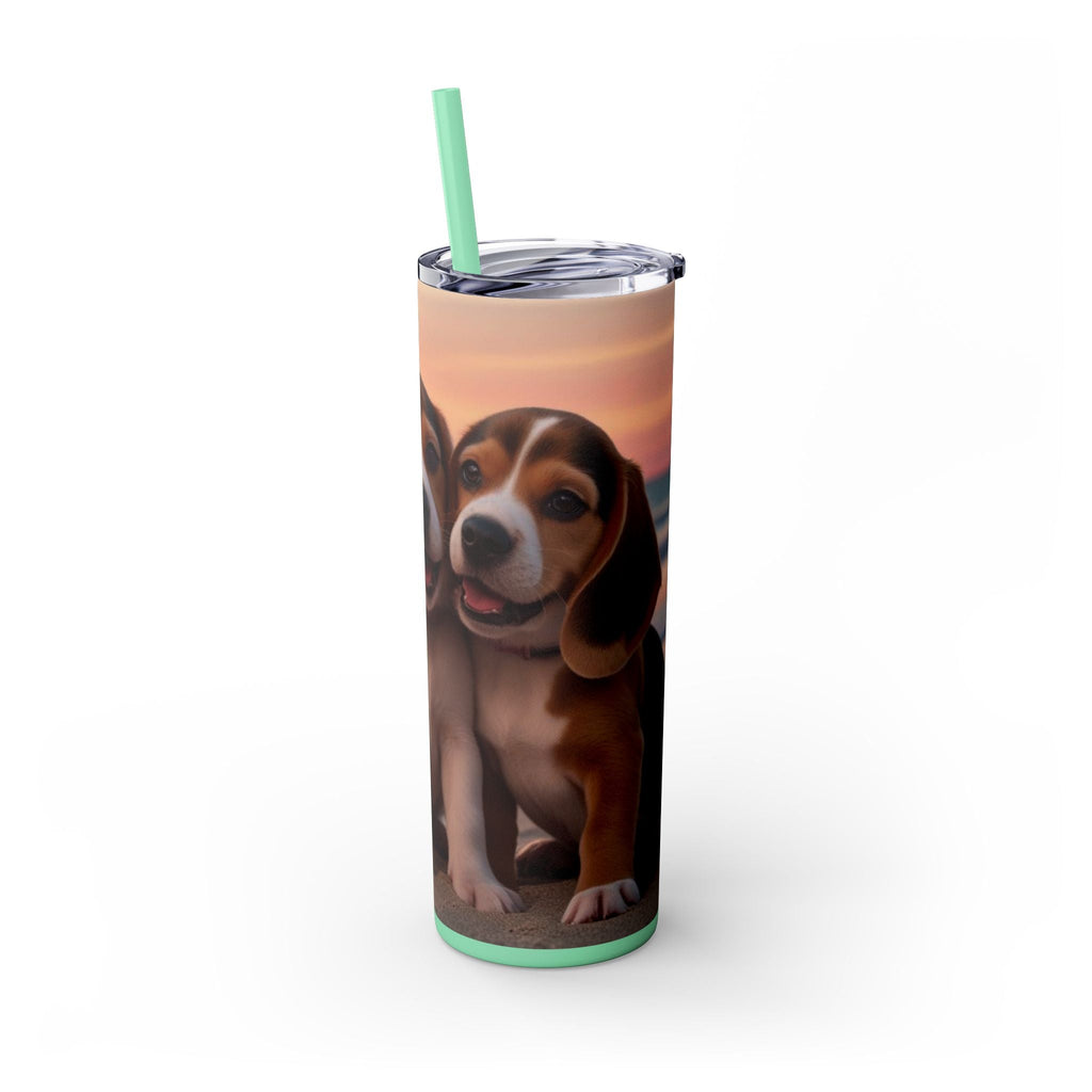 Skinny Tumbler with Straw – 20 oz Stainless Steel Cup