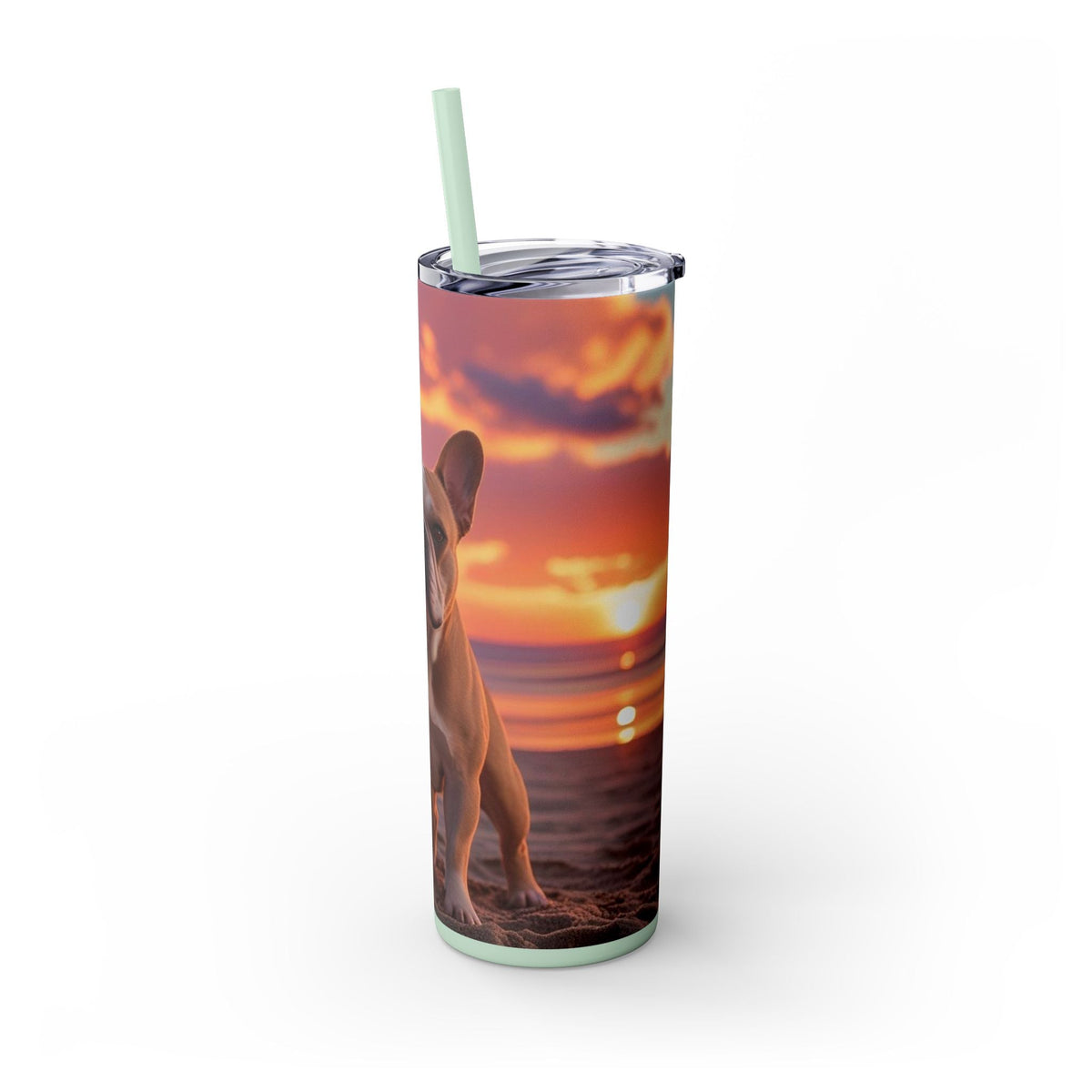 Skinny Tumbler with Straw – 20 oz Stainless Steel Cup