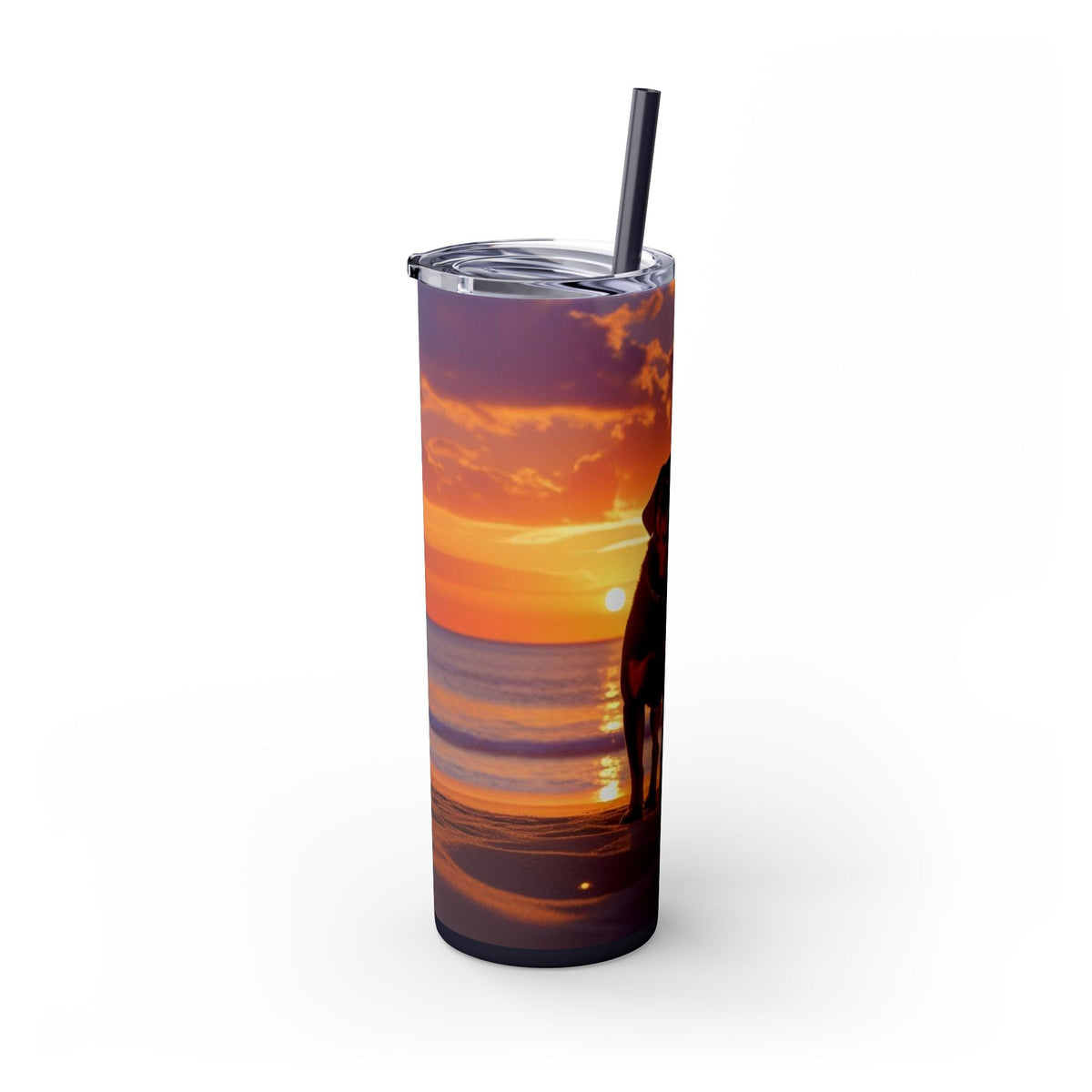 Skinny Tumbler with Straw – 20 oz Stainless Steel Cup