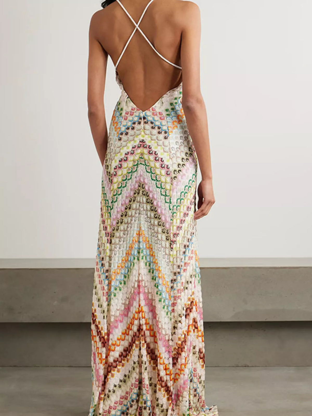 Backless Spaghetti Strap Maxi Dress