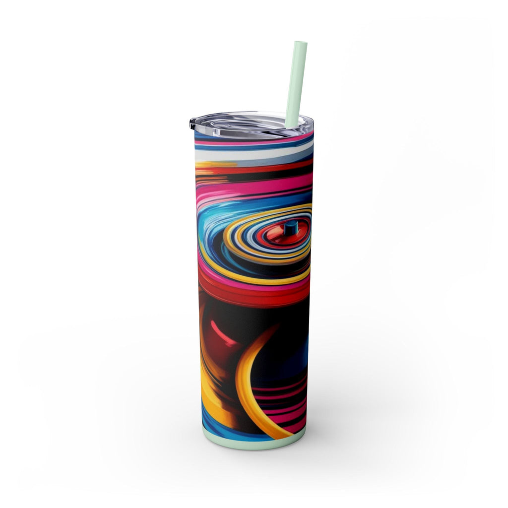 Skinny Tumbler with Straw – 20 oz Stainless Steel Cup