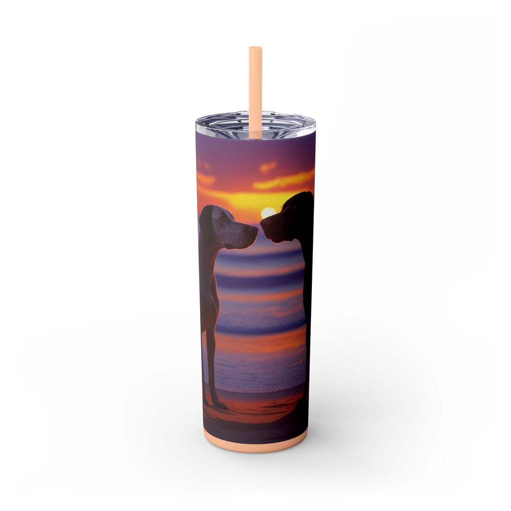 Skinny Tumbler with Straw – 20 oz Stainless Steel Cup