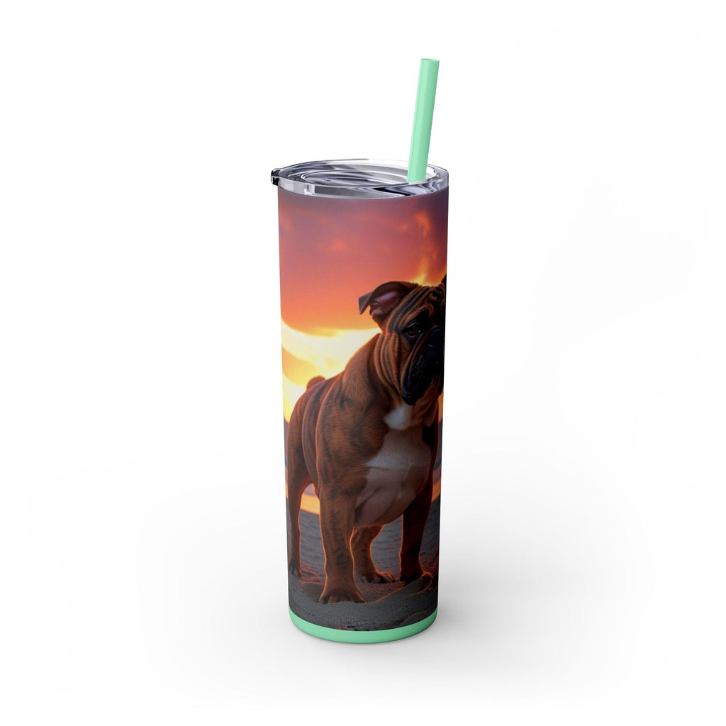 Skinny Tumbler with Straw – 20 oz Stainless Steel Cup