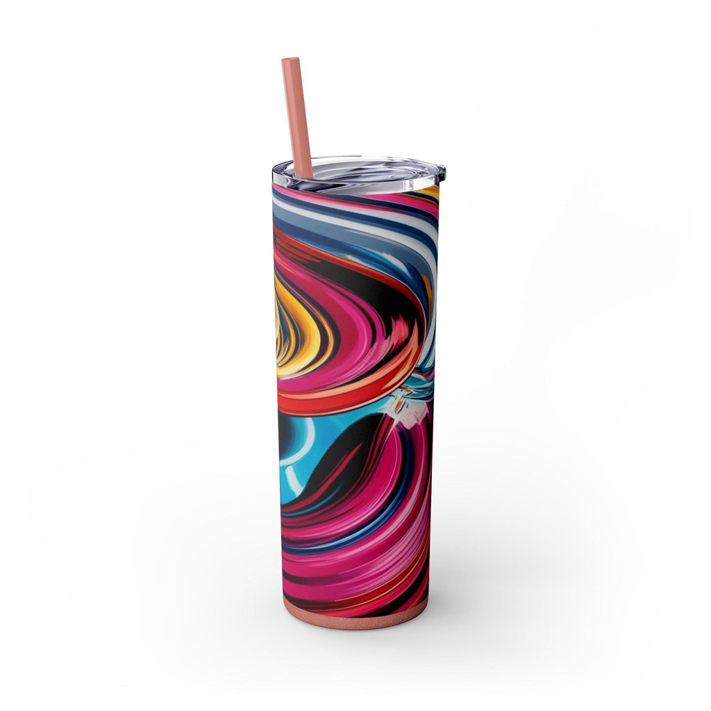 Skinny Tumbler with Straw – 20 oz Stainless Steel Cup