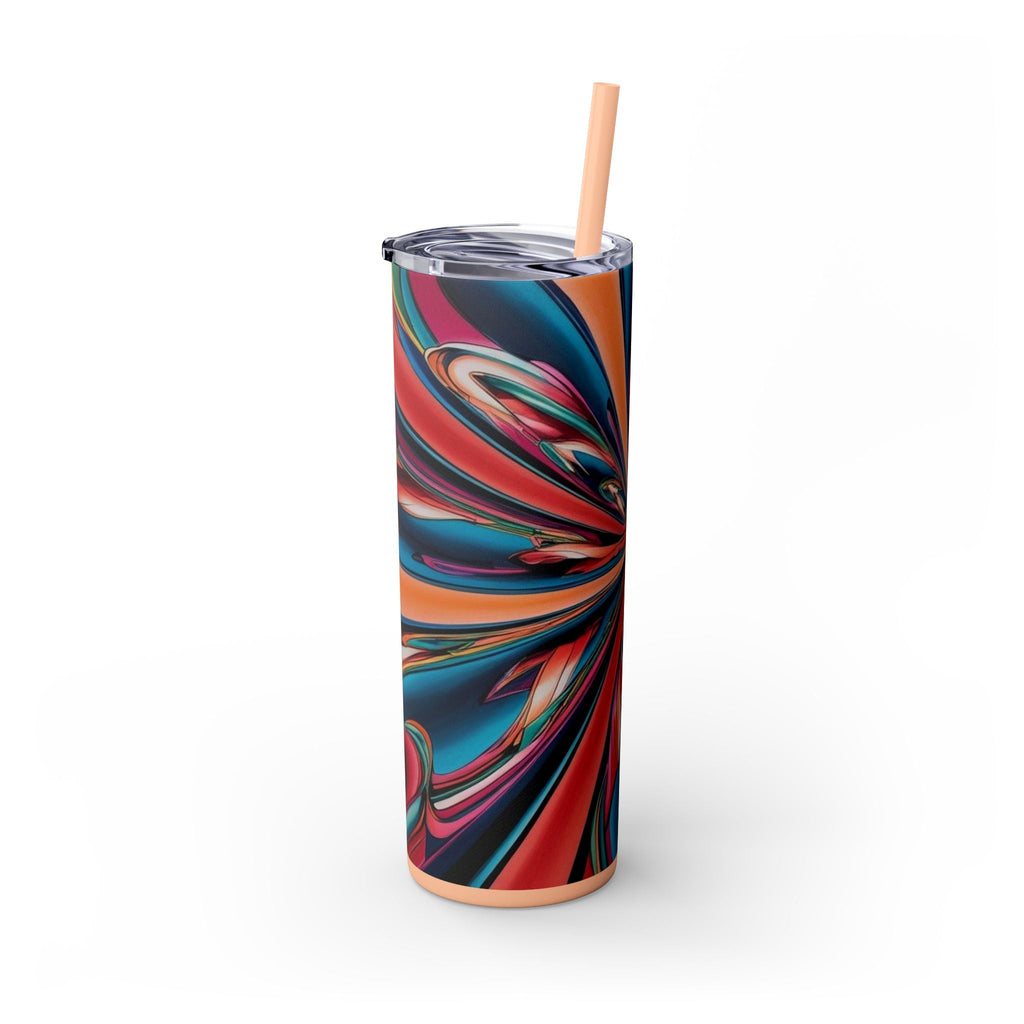 Skinny Tumbler with Straw – 20 oz Stainless Steel Cup
