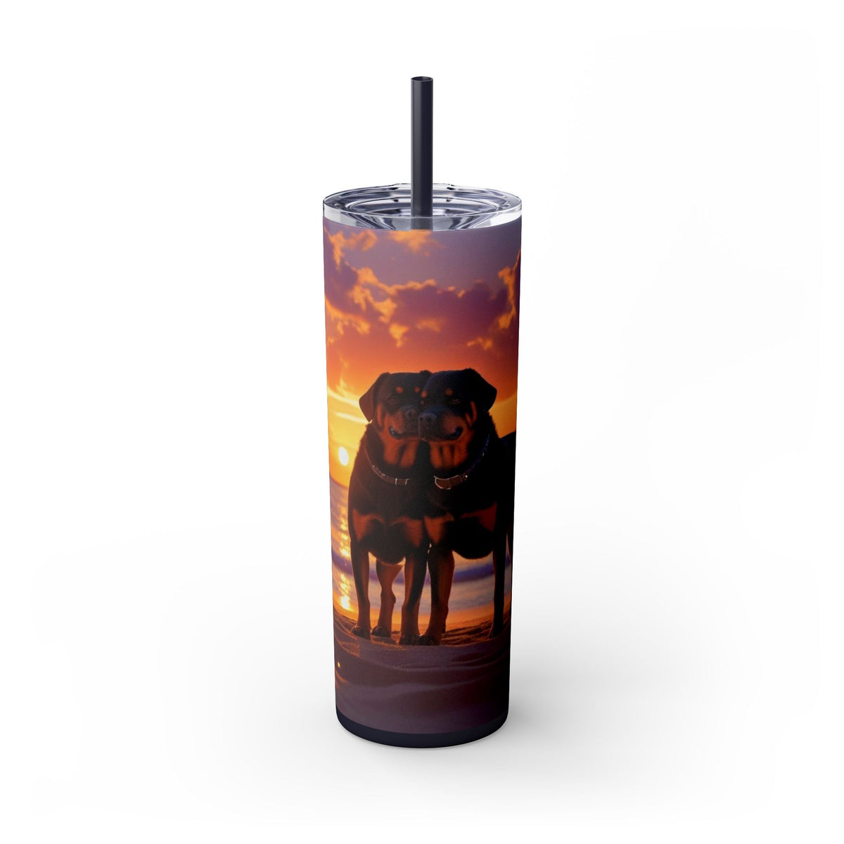 Skinny Tumbler with Straw – 20 oz Stainless Steel Cup