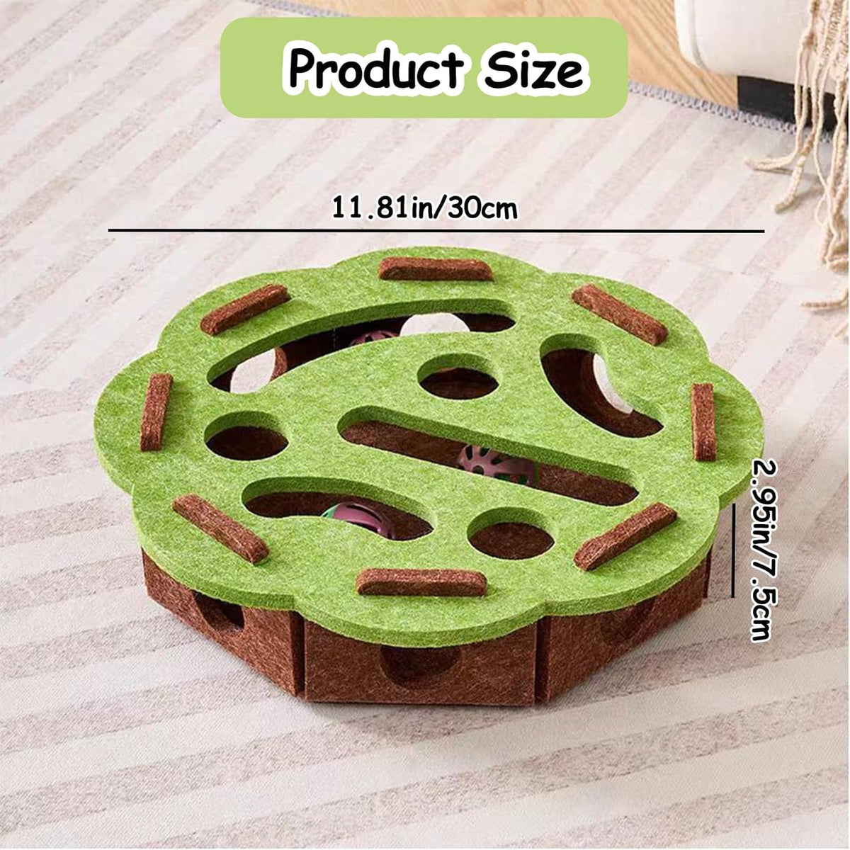 Round Felt Cat Puzzle Track Toy