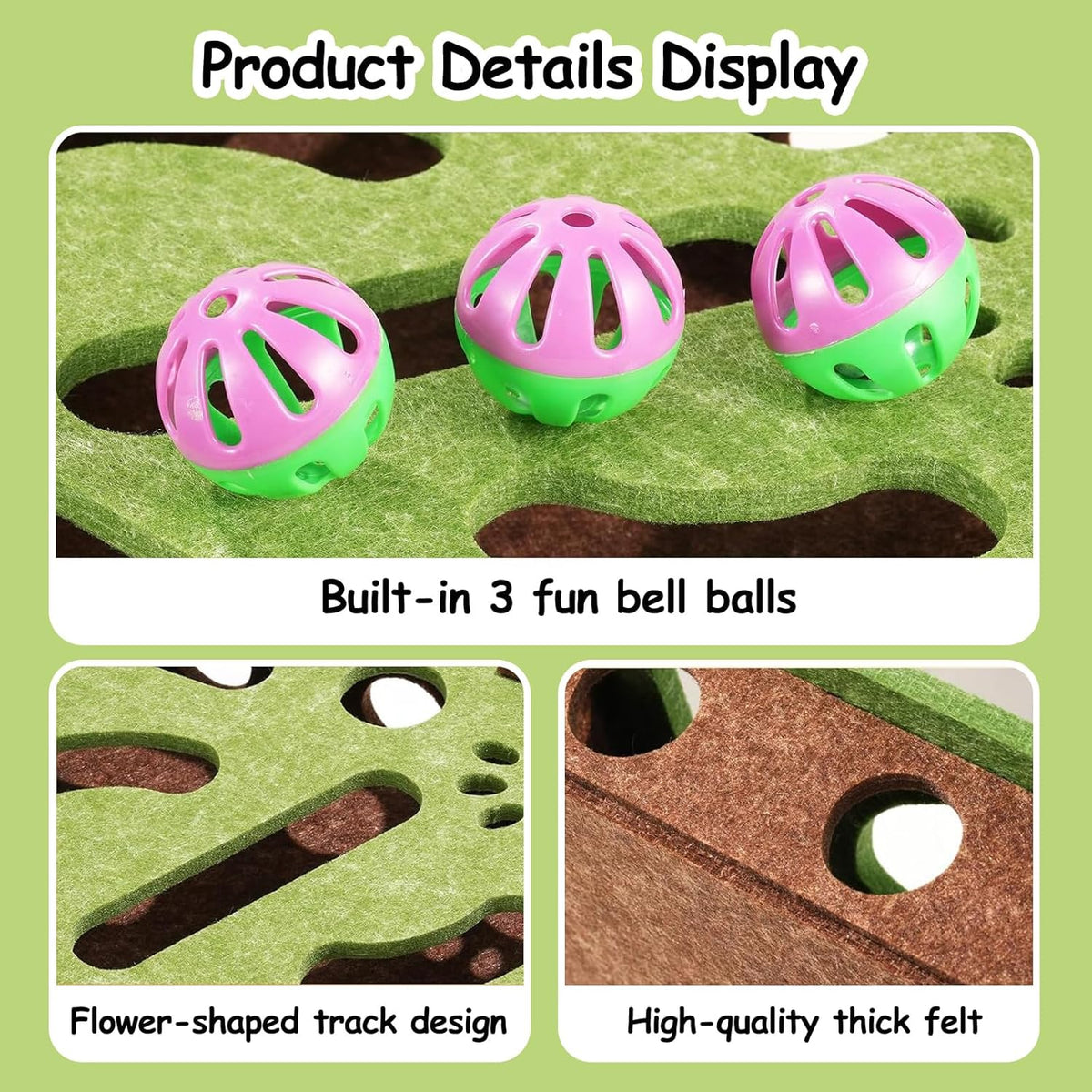 Round Felt Cat Puzzle Track Toy