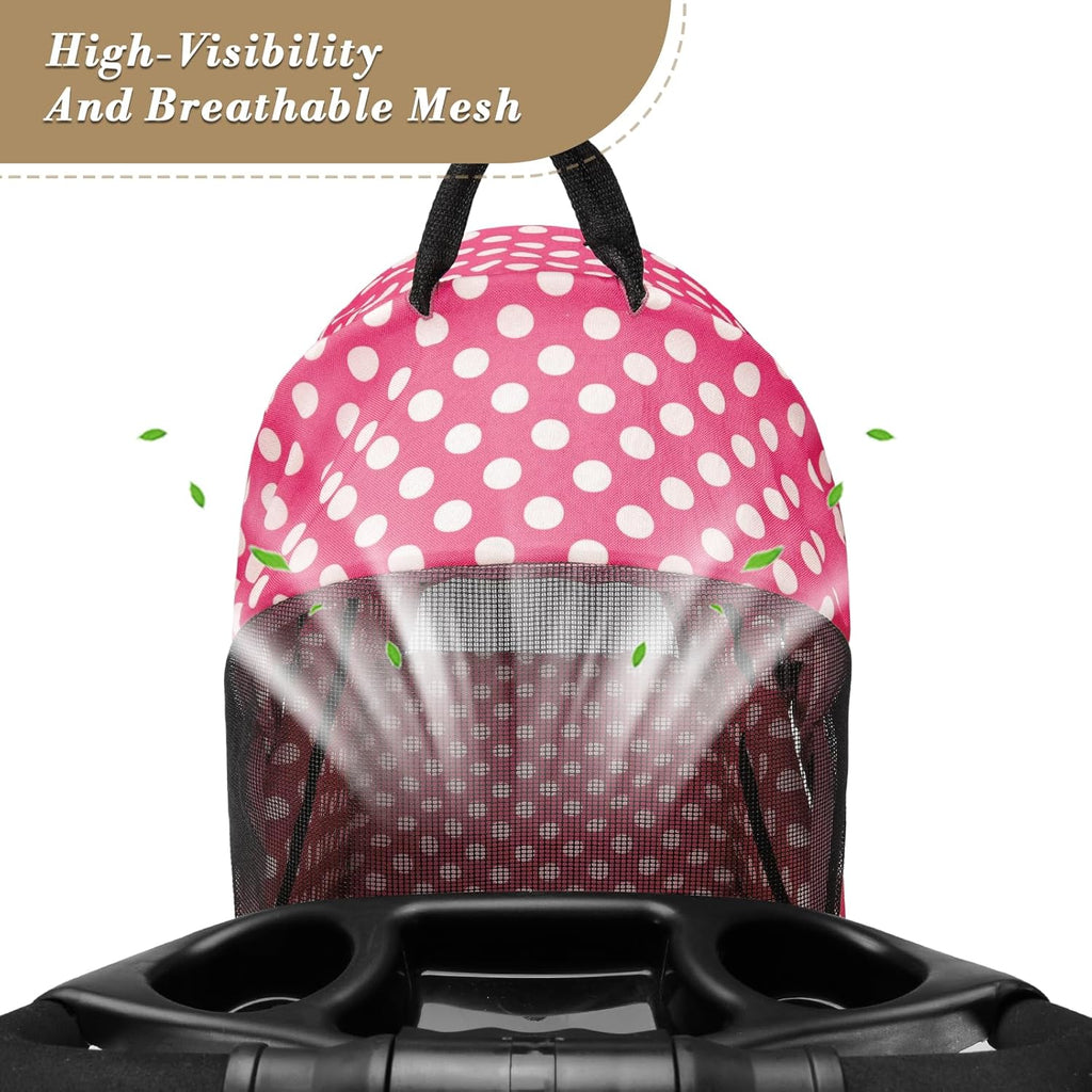 Foldable Pet Stroller with Storage Basket