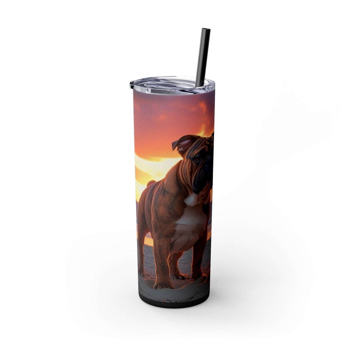 Skinny Tumbler with Straw – 20 oz Stainless Steel Cup