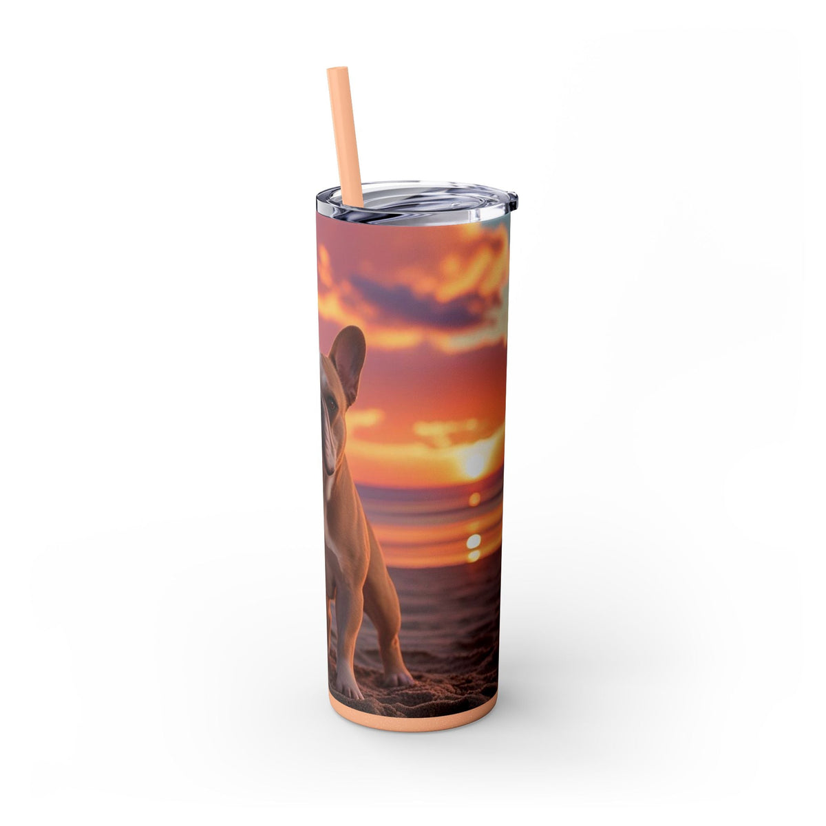 Skinny Tumbler with Straw – 20 oz Stainless Steel Cup