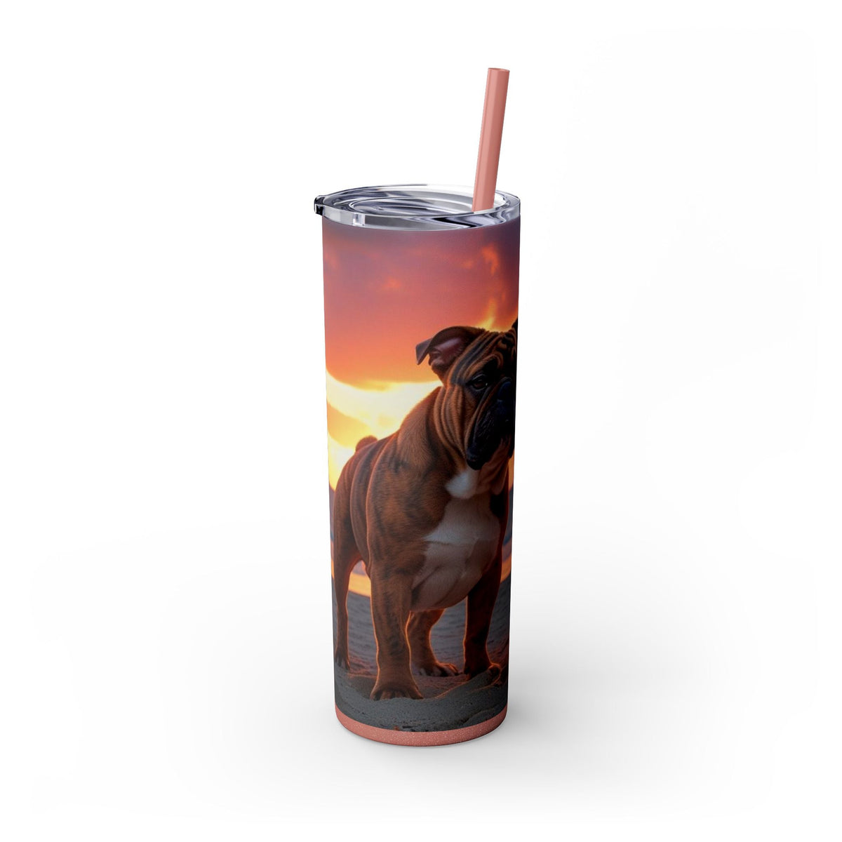 Skinny Tumbler with Straw – 20 oz Stainless Steel Cup