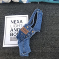 Navy Denim Dog Overalls with Button Straps