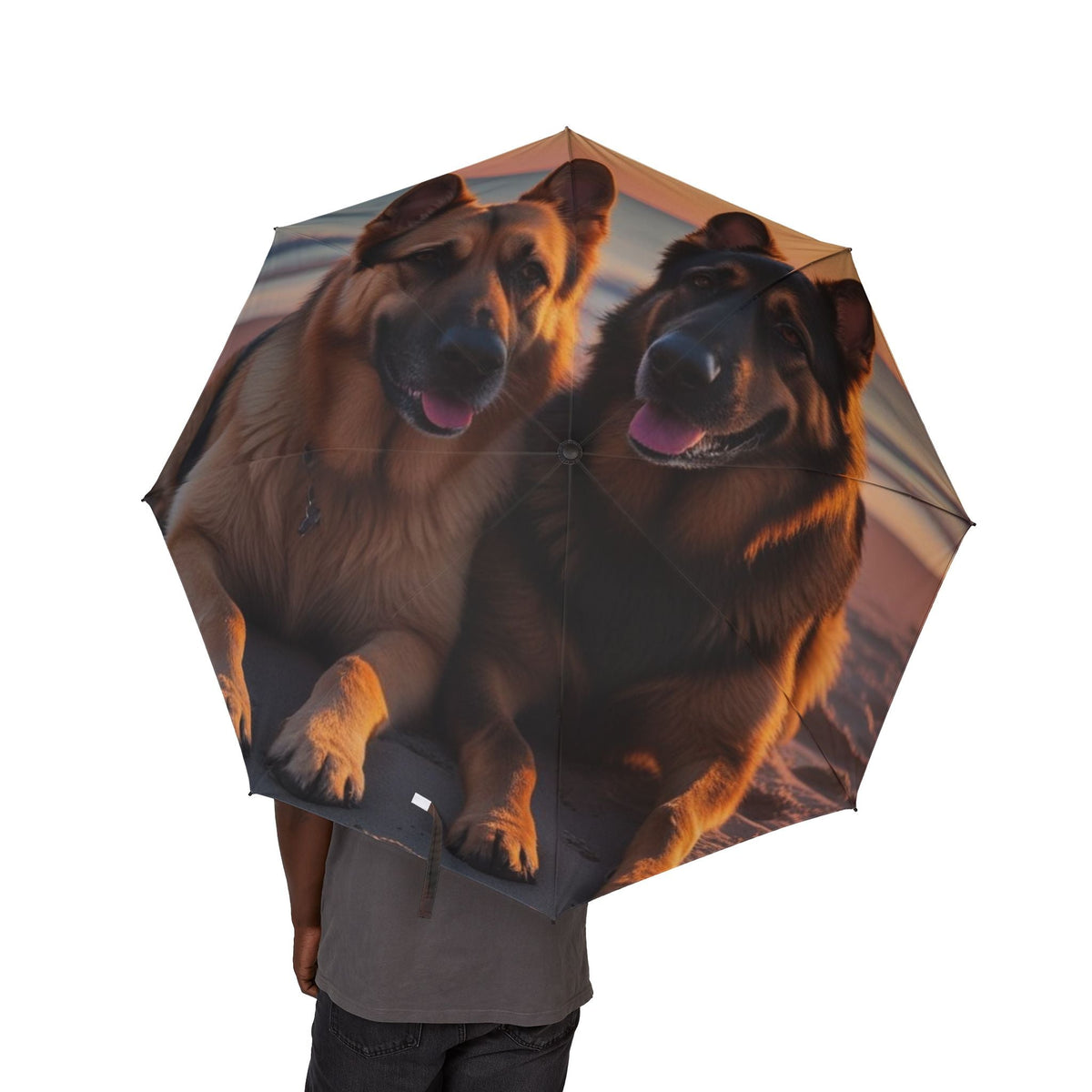 48" Semi-Automatic Umbrella – Windproof Large Travel Rain Umbrella
