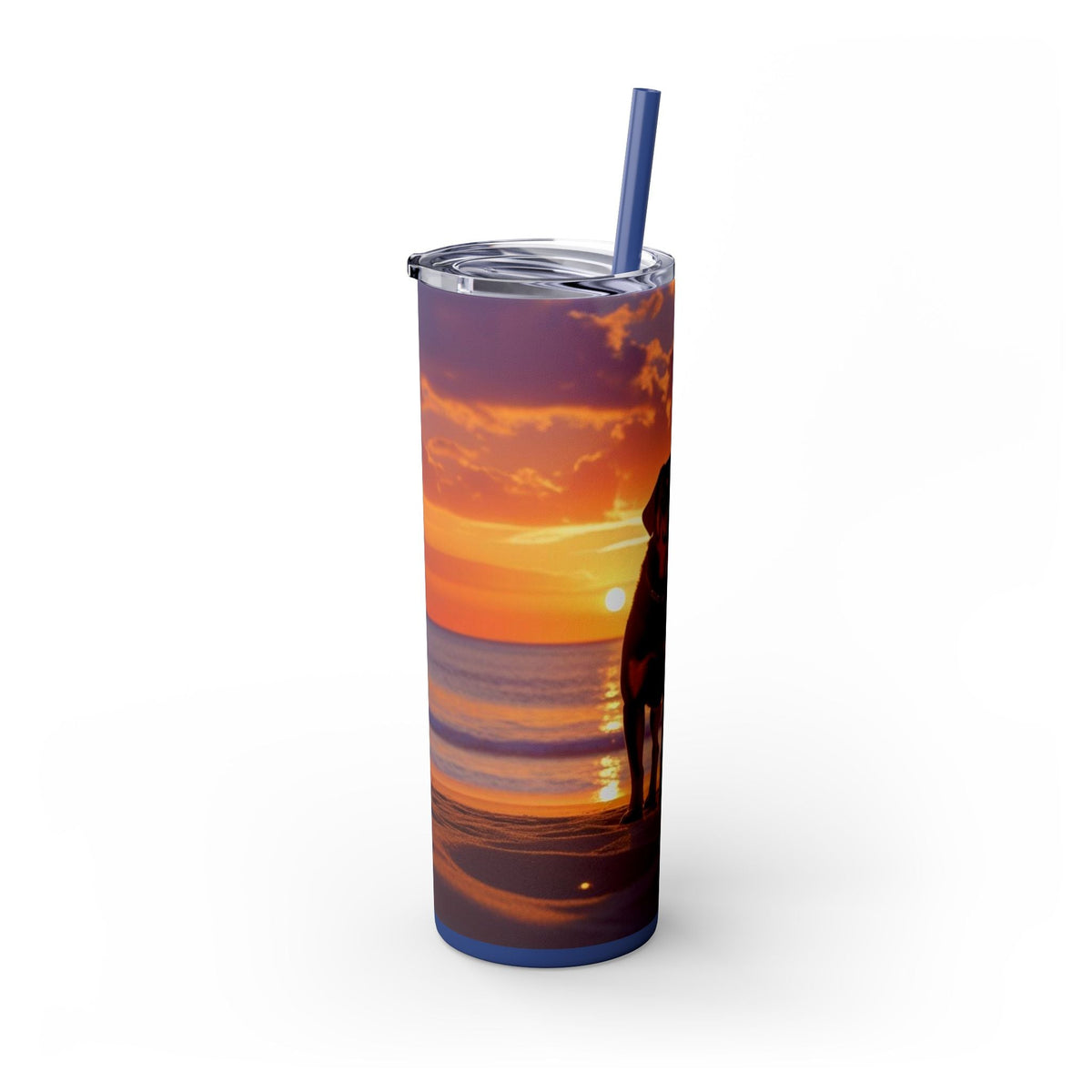 Skinny Tumbler with Straw – 20 oz Stainless Steel Cup