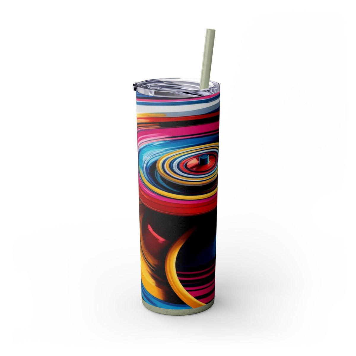 Skinny Tumbler with Straw – 20 oz Stainless Steel Cup