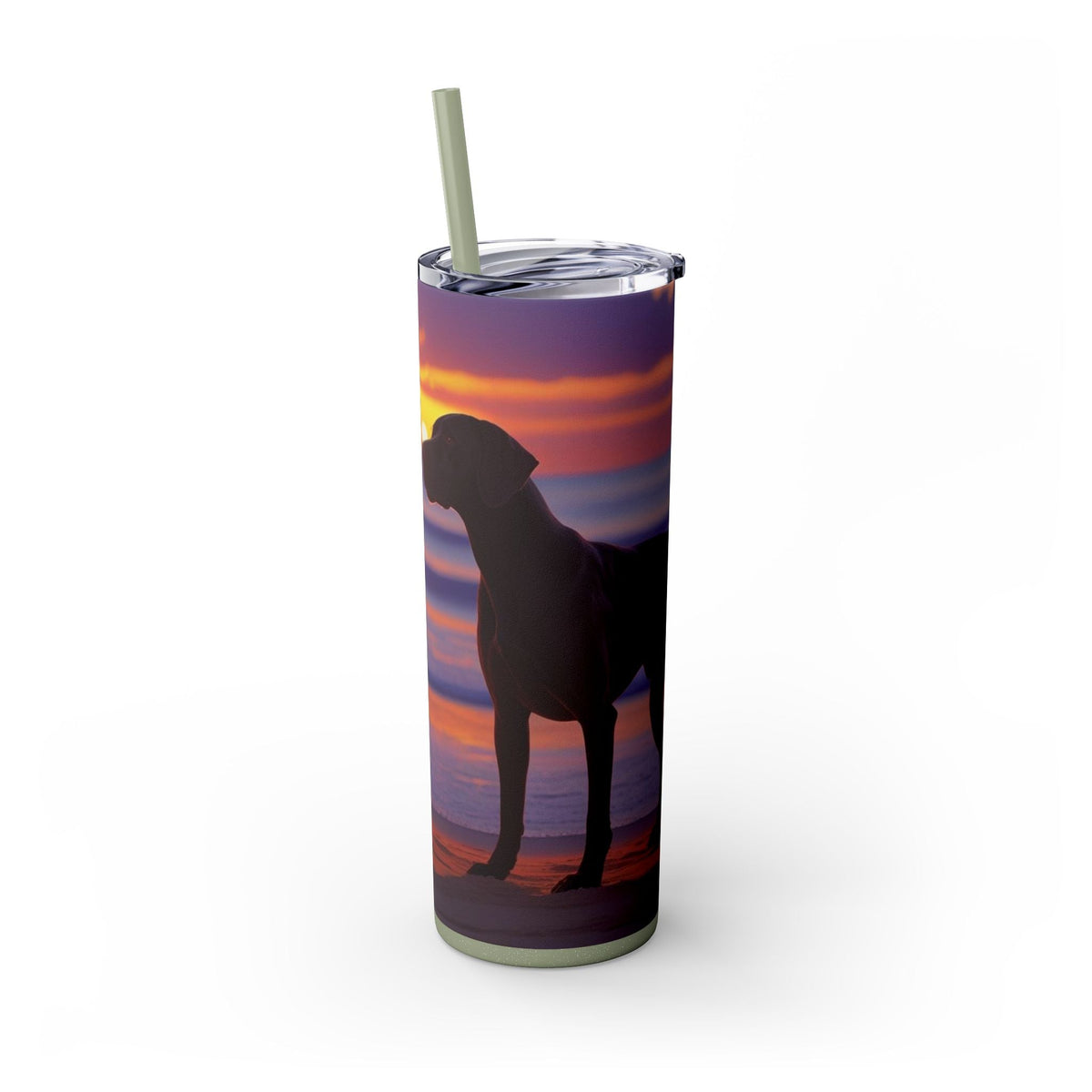 Skinny Tumbler with Straw – 20 oz Stainless Steel Cup