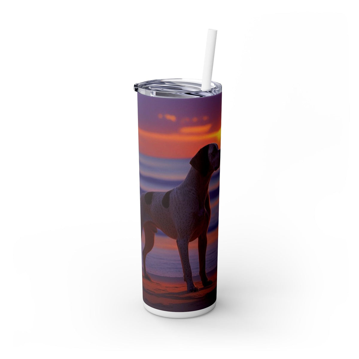 Skinny Tumbler with Straw – 20 oz Stainless Steel Cup