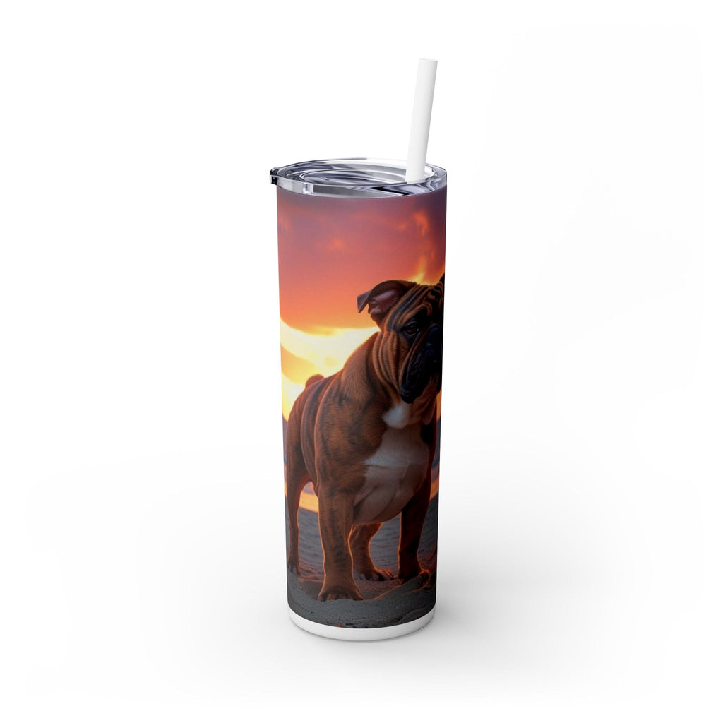 Skinny Tumbler with Straw – 20 oz Stainless Steel Cup
