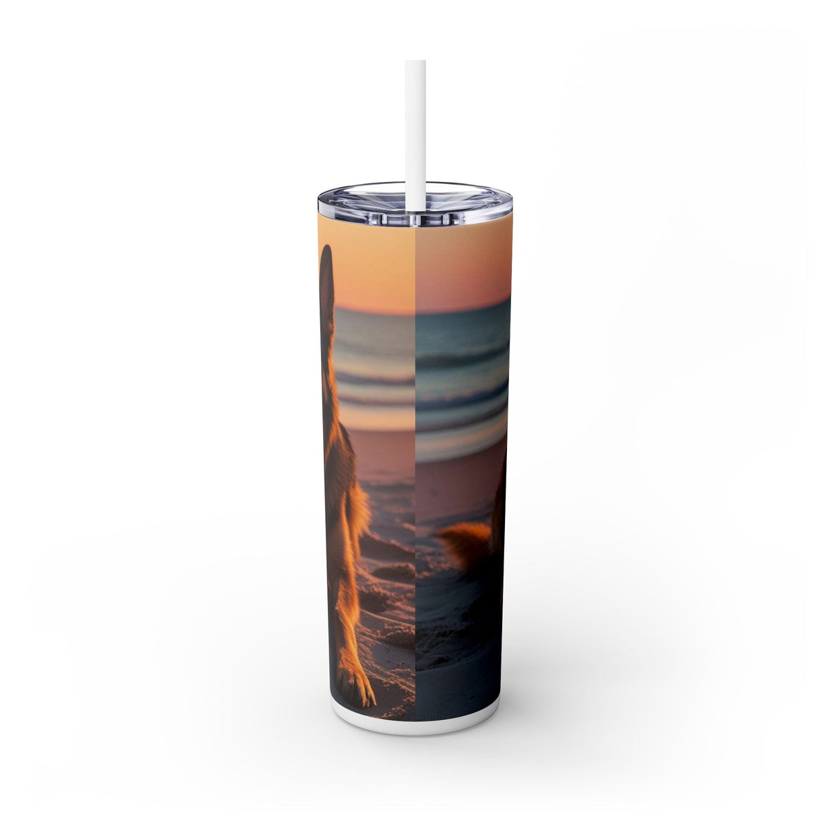 Skinny Tumbler with Straw – 20 oz Stainless Steel Cup
