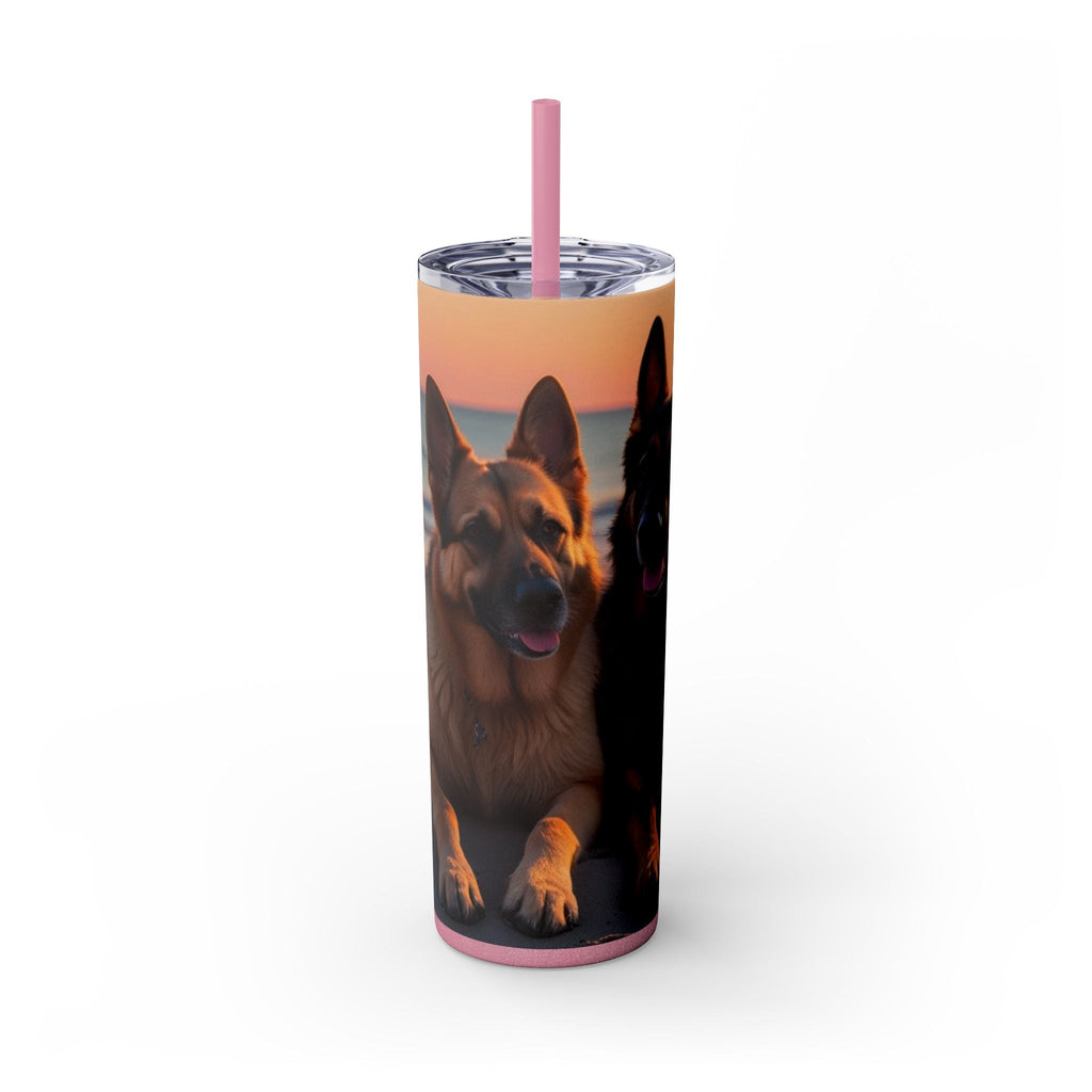 Skinny Tumbler with Straw – 20 oz Stainless Steel Cup