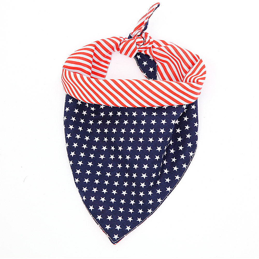 Reversible Stars and Stripes Dog Bandana