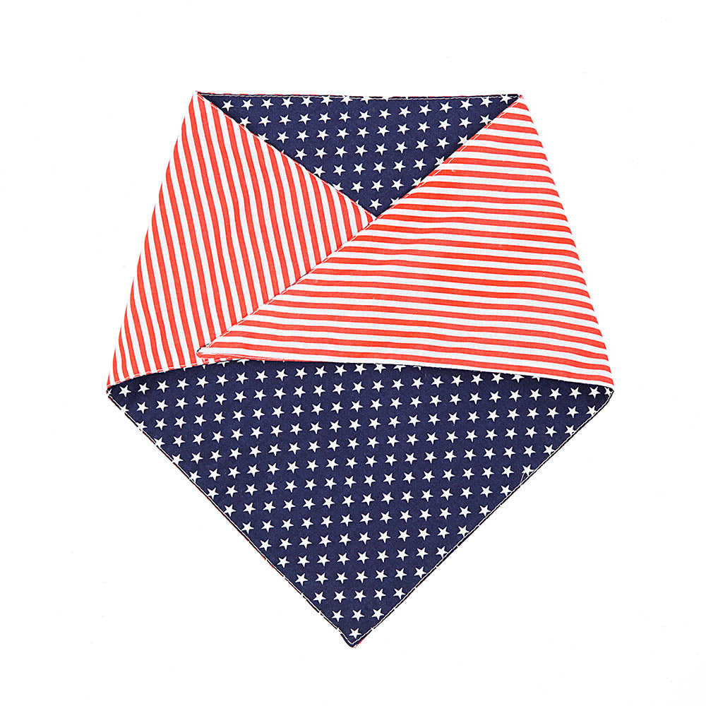 Reversible Stars and Stripes Dog Bandana