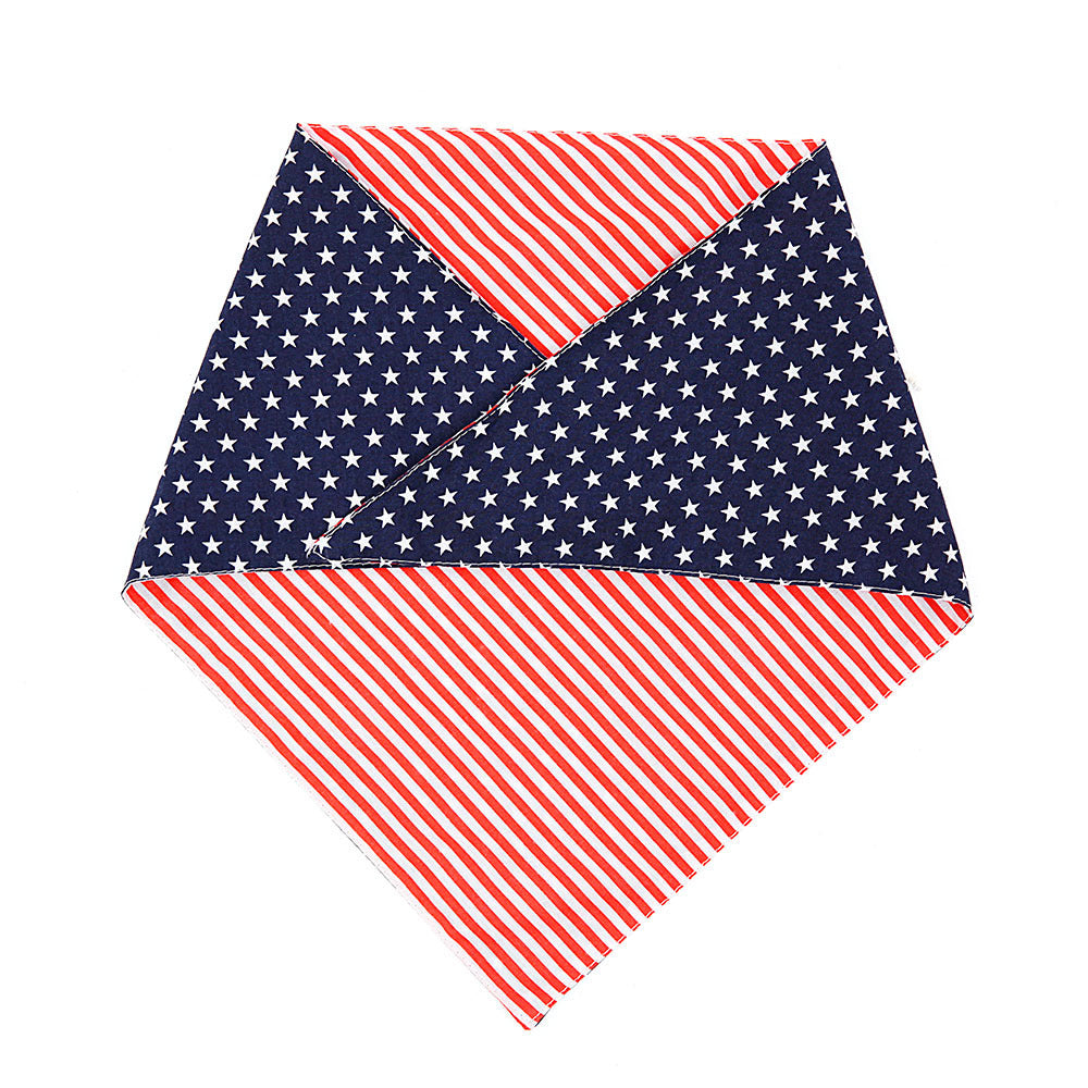 Reversible Stars and Stripes Dog Bandana
