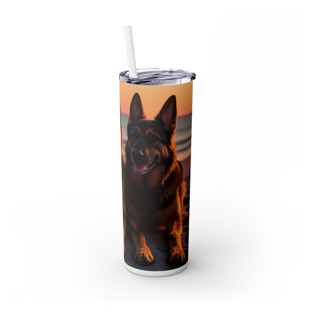 Skinny Tumbler with Straw – 20 oz Stainless Steel Cup