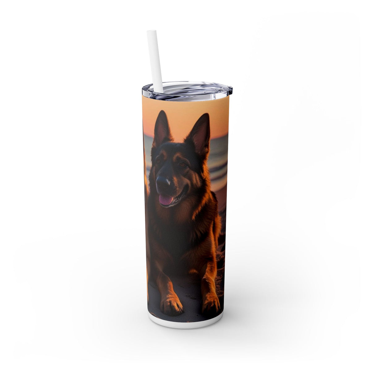 Skinny Tumbler with Straw – 20 oz Stainless Steel Cup