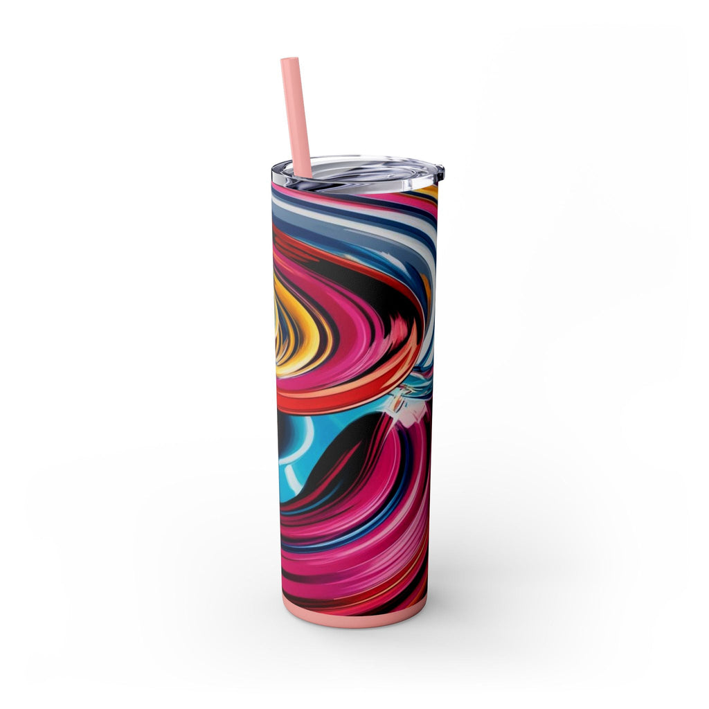 Skinny Tumbler with Straw – 20 oz Stainless Steel Cup