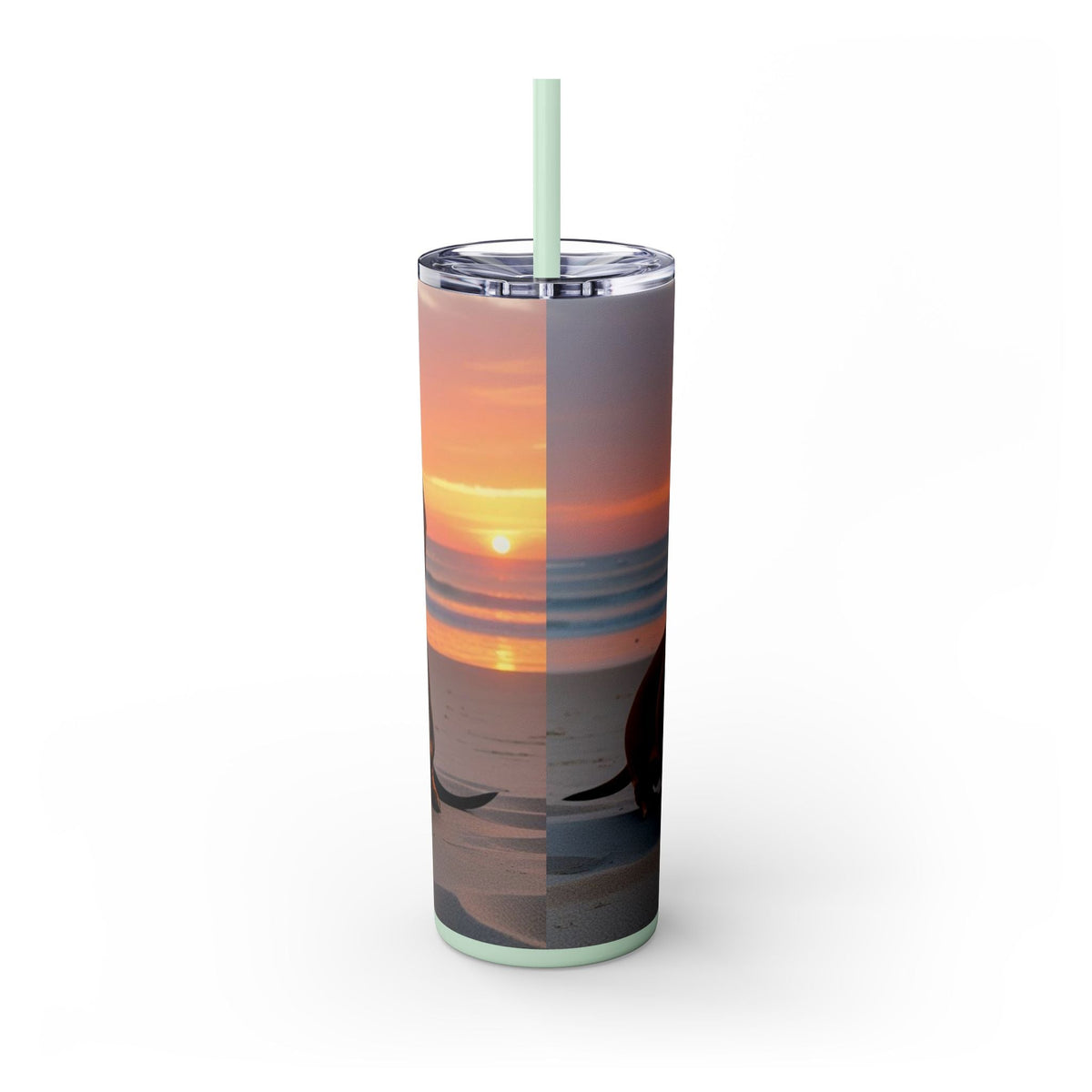 Skinny Tumbler with Straw – 20 oz Stainless Steel Cup