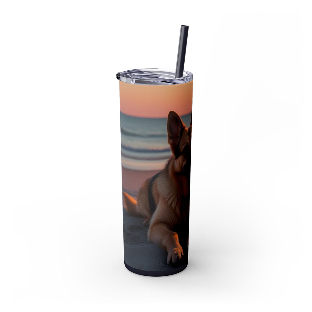 Skinny Tumbler with Straw – 20 oz Stainless Steel Cup