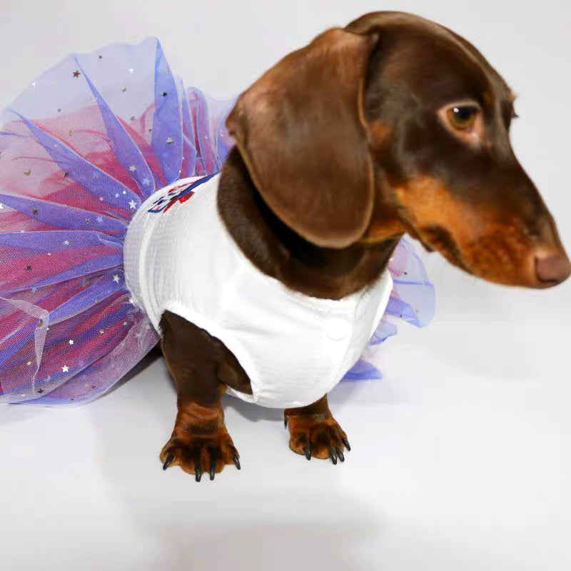 Patriotic Tulle Dog Dress