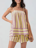 Smocked Square Neck Cami and Shorts Set