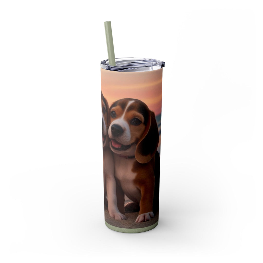Skinny Tumbler with Straw – 20 oz Stainless Steel Cup