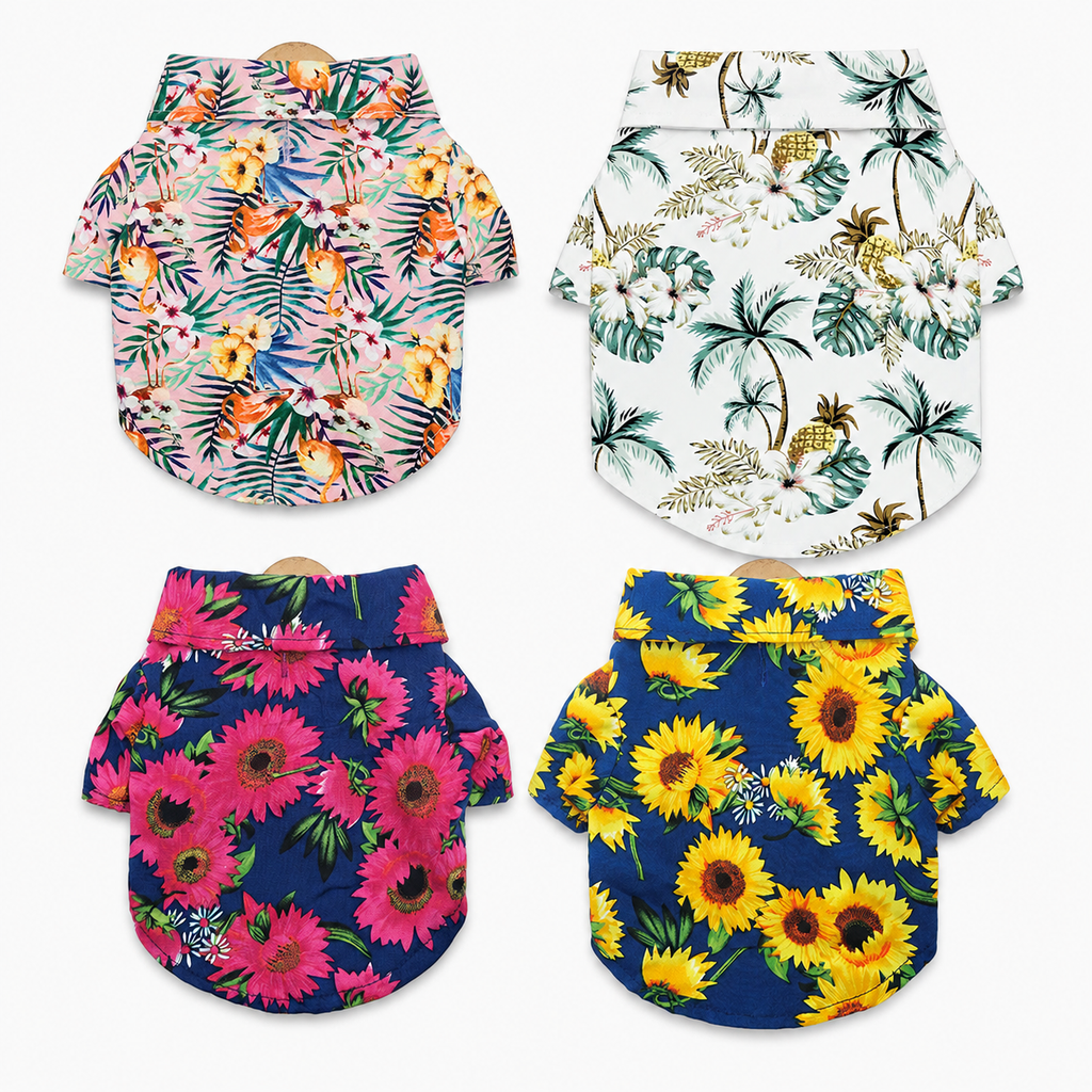Tropical Floral Dog Beach Shirt