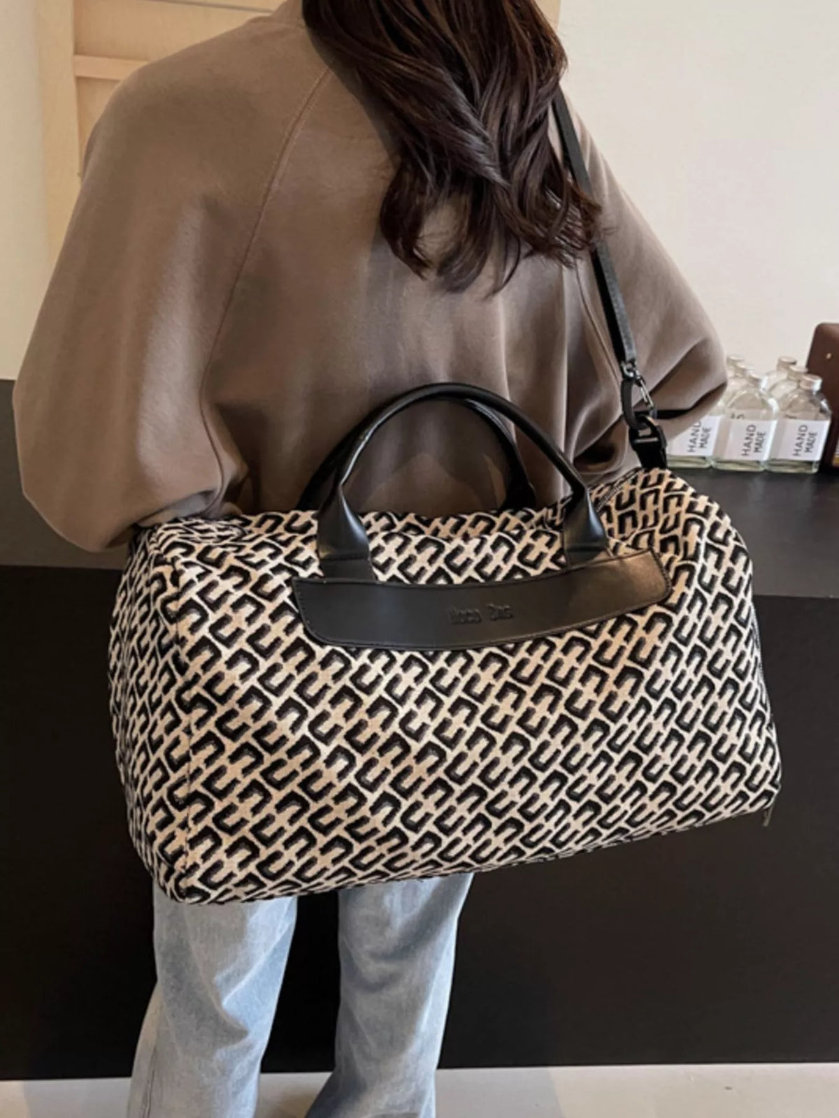 Geometric Pattern Travel Bag