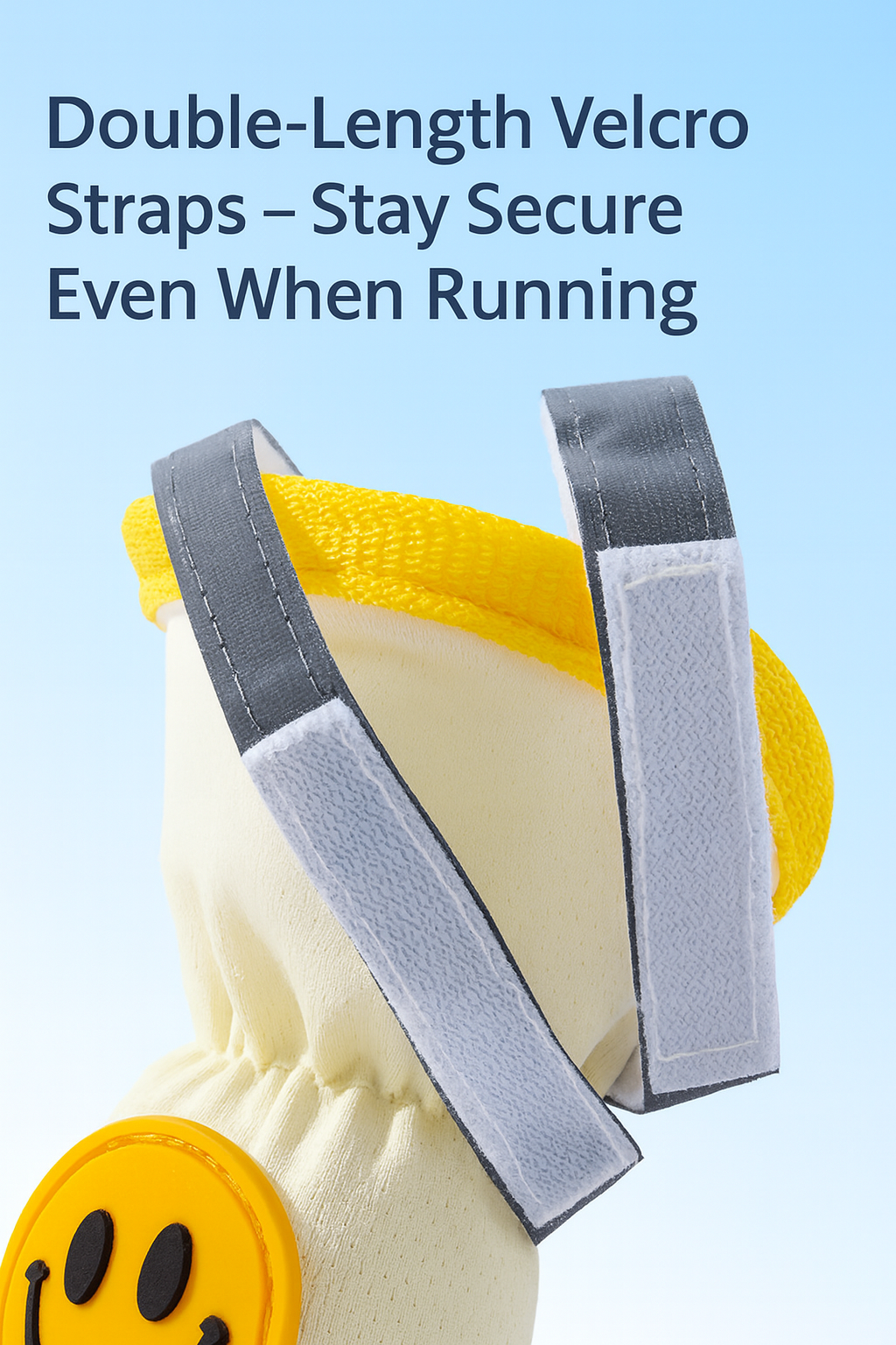 Smiley Dog Shoes with Reflective Straps, Set of 4
