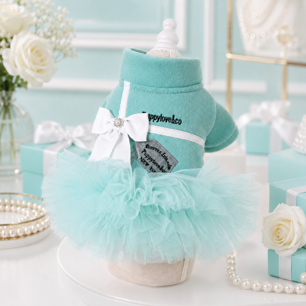 Blue Elegant Tutu Dog Dress