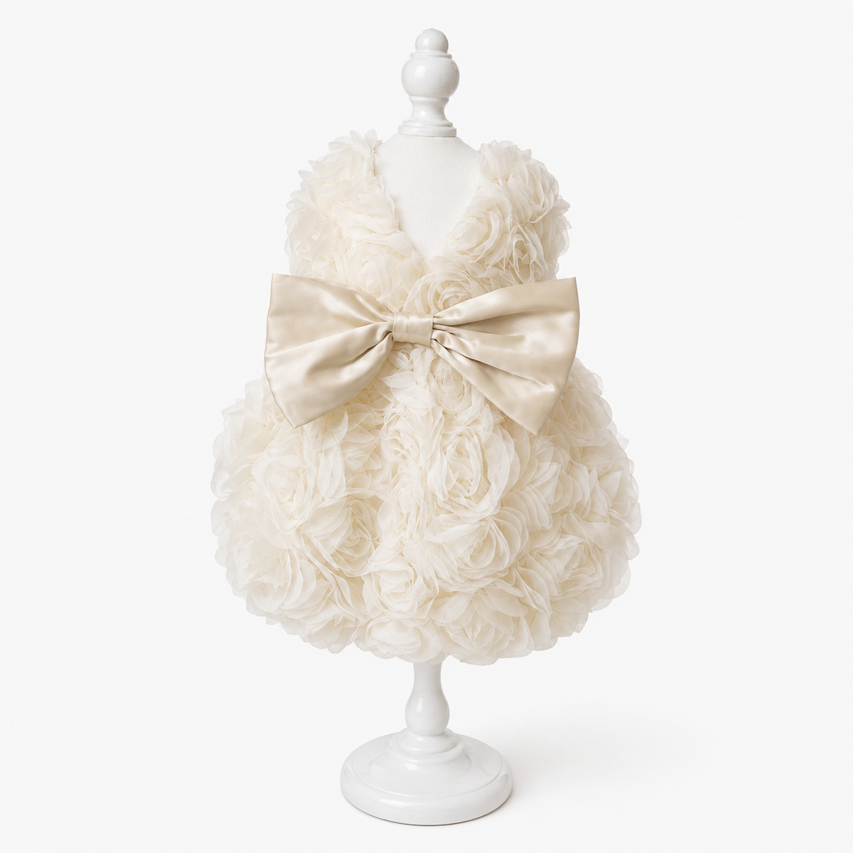 Rose Pet Dress with Satin Bow