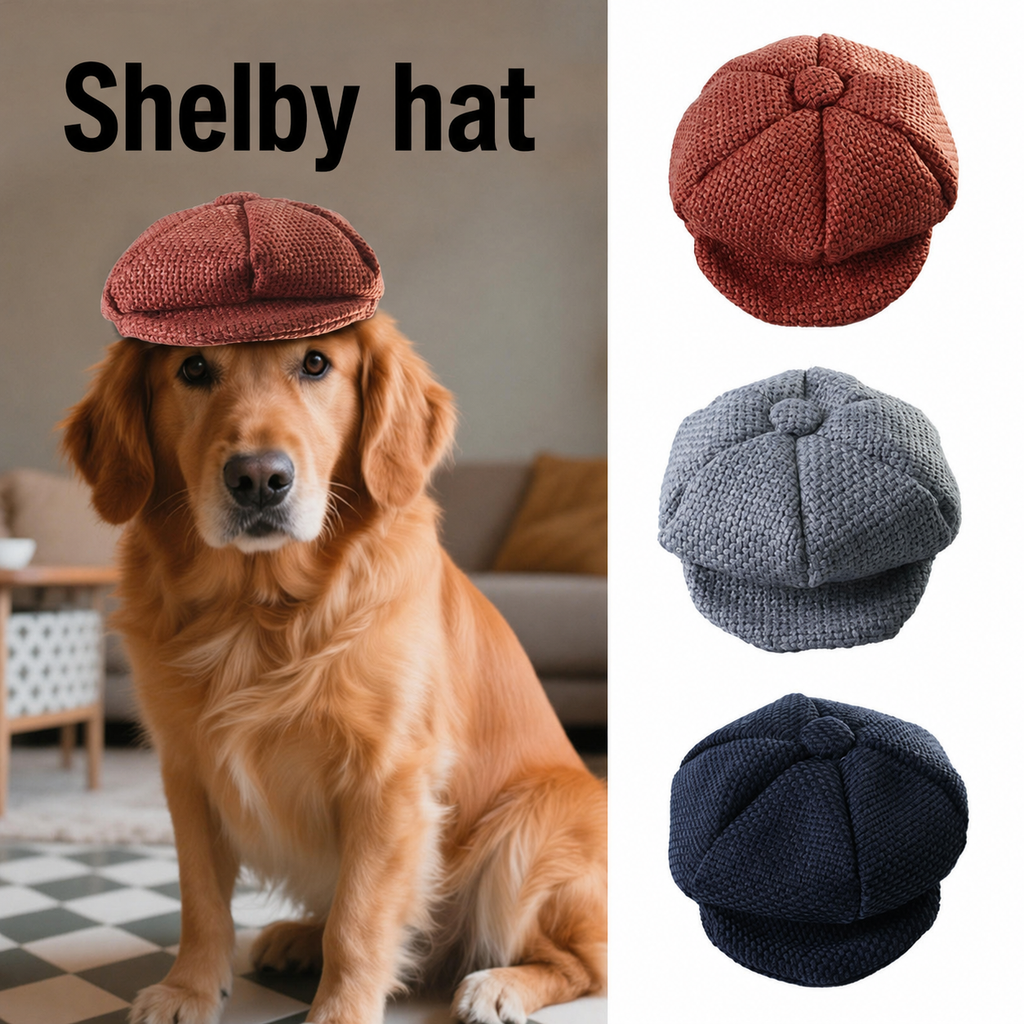 Textured Pet Newsboy Cap
