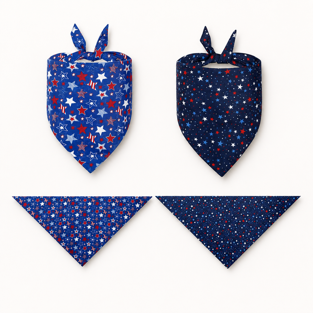 Reversible USA Print Dog Bandana