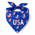 Blue USA Heart Print Dog Bandana