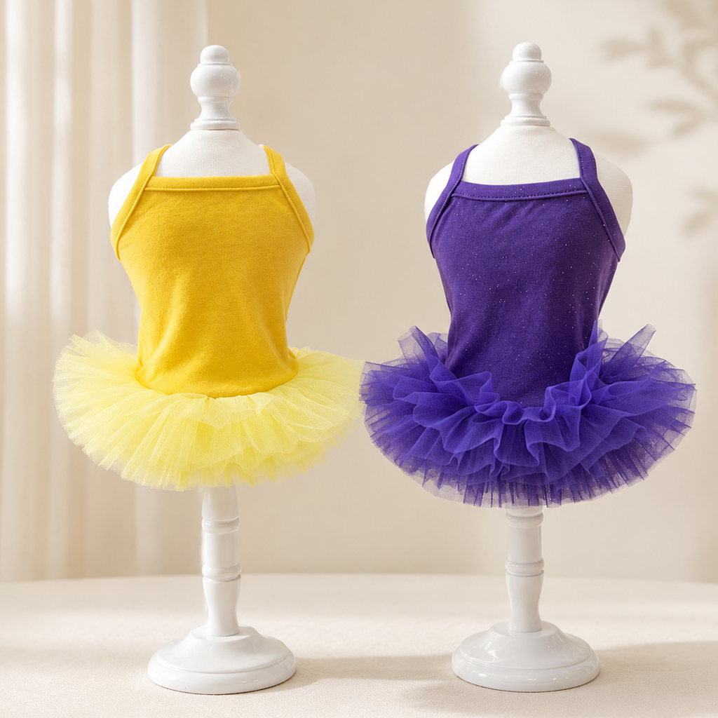 Sparkle Tutu Dog Dress with Ballet Skirt