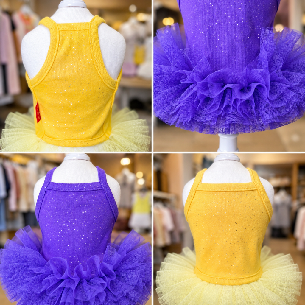 Sparkle Tutu Dog Dress with Ballet Skirt