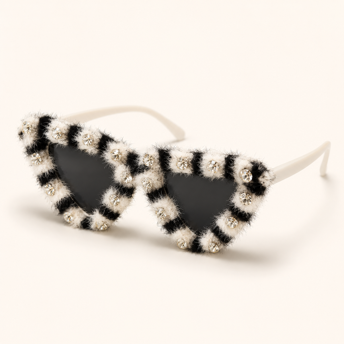 Zebra-Trim Cat-Eye Pet Sunglasses