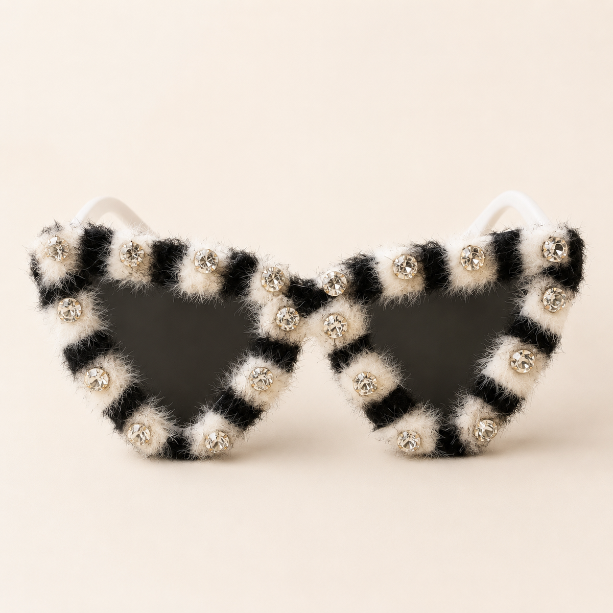 Zebra-Trim Cat-Eye Pet Sunglasses