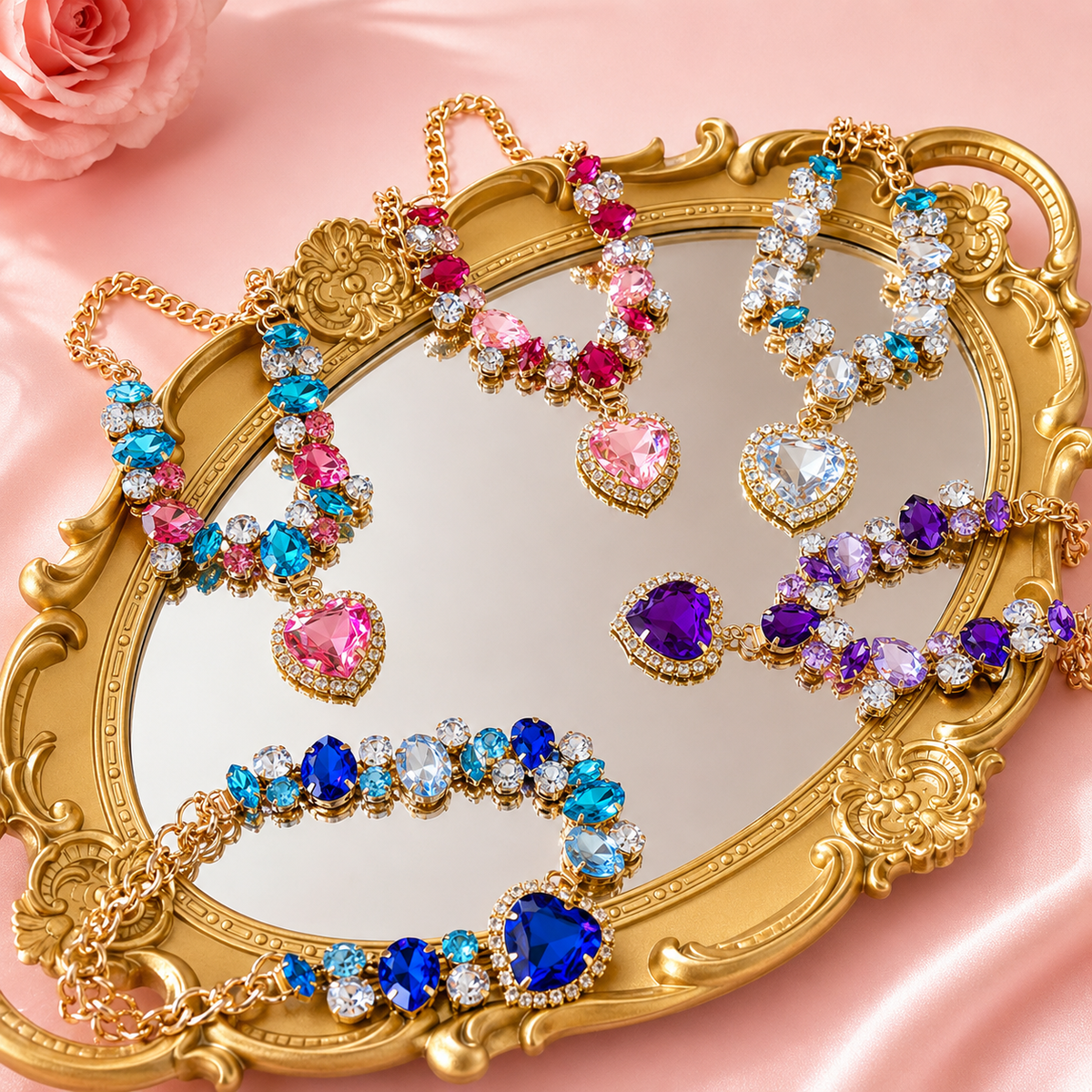 Heart Crystal Pet Necklace