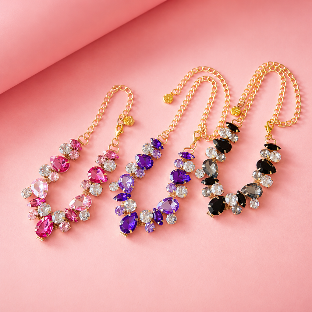 Colorful Crystal Pet Necklace